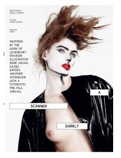 The concept of Illustrations by René Gruau in Dazed and Confused fashion story_2